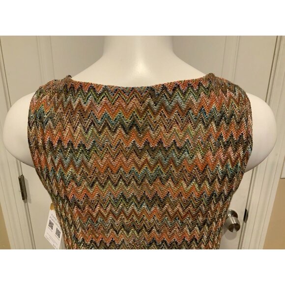 Maeve Multicolor Zig-Zag Knit Dress W/ Pink Slip Attached, Size XS (US) - Picture 6 of 9